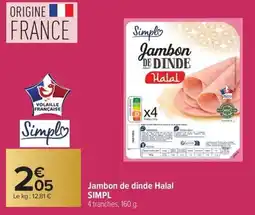 Carrefour Market Jambon de dinde halal simpl offre