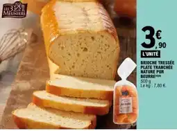 E.Leclerc Brioche tressée plate tranchée nature pur beurre offre