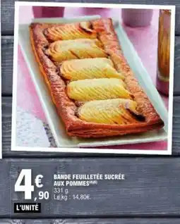 E.Leclerc Bande feuilletée sucrée aux pommes offre