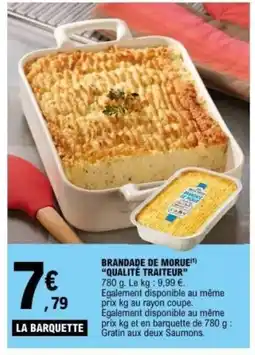 E.Leclerc QUALITÉ TRAITEUR Brandade de morue offre
