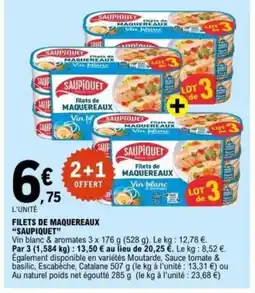E.Leclerc SAUPIQUET Filets de maquereaux offre