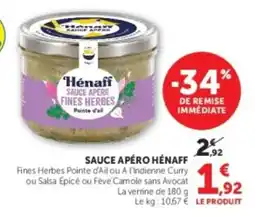 U Express Sauce apéro hénaff offre