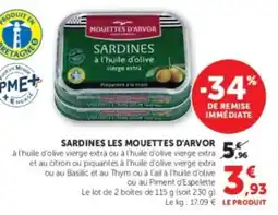 U Express Sardines les mouettes d'arvor offre
