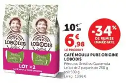 U Express Café moulu pure origine lobodis offre