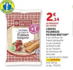 U Express Crepes fourrees paysan breton offre