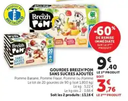 U Express Gourdes breizh'pom sans sucres ajoutés offre