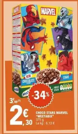 E.Leclerc WEETABIX Choco stars marvel offre