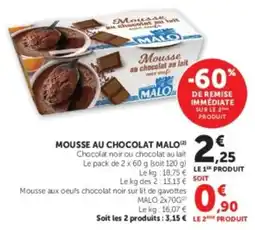 U Express Mousse au chocolat malo offre