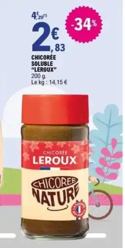 E.Leclerc LEROUX Chicorée soluble offre
