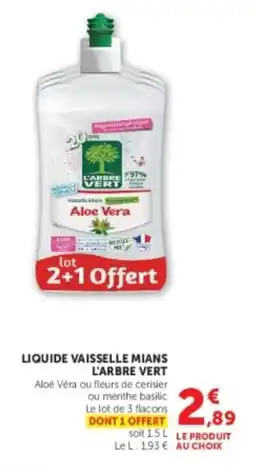 U Express Liquide vaisselle mians l'arbre vert offre