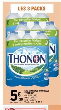 E.Leclerc THONON Eau minérale naturelle offre
