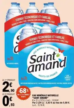 E.Leclerc SAINT AMAND Eau minérale naturelle offre