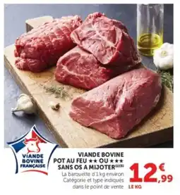 U Express Viande bovine pot au feu ou sans os a mijoter offre