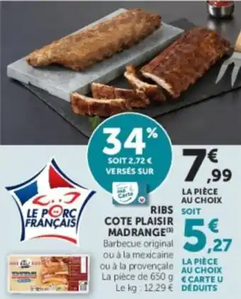 Ribs cote plaisir madrange