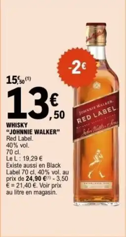E.Leclerc JOHNNIE WALKER Whiky offre