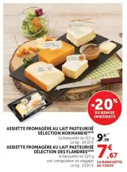 U Express Assiette fromagère au lait pasteurisé sélection normandie offre
