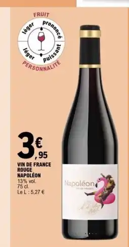 E.Leclerc NAPOLÉON Vin de france rouge offre