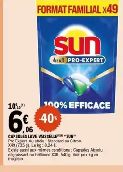 E.Leclerc SUN Capsules lave vaisselle offre