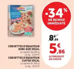 U Express Crevettes d'equateur king size escal offre
