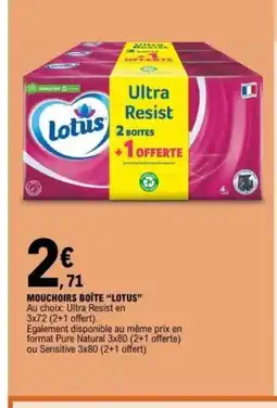 E.Leclerc LOTUS Mouchoirs boite offre