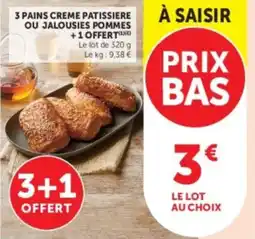 U Express 3 pains creme patissiere ou jalousies pommes offre