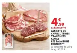 U Express Assiette de charcuteries tranchées corse les salaisons reunies offre