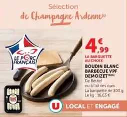 U Express Boudin blanc barbecue vpf demoizet offre
