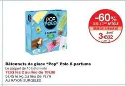 Monop' POP Bâtonnets de glace Polo 5 parfums offre