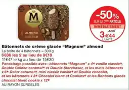 Monop' MAGNUM Bâtonnets de crème glacée almond offre