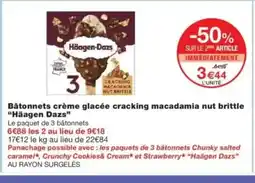 Monop' Bâtonnets crème glacée cracking macadamia nut brittle offre