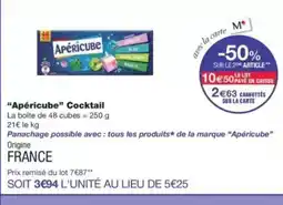 Monop' APÉRICUBE Cocktail offre