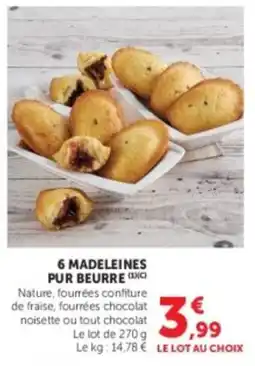 U Express 6 madeleines pur beurre offre