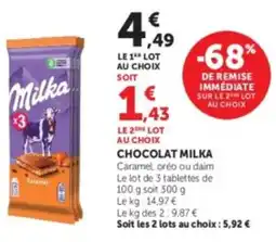 U Express Chocolat milka offre