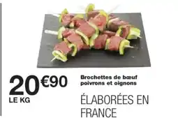 Monop' Brochettes de bœuf poivrons et oignons offre