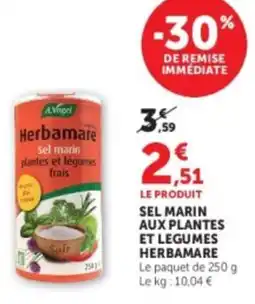 U Express Sel marin aux plantes et legumes herbamare offre