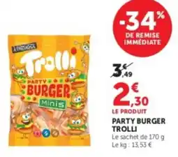 U Express Party burger trolli offre