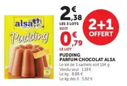 U Express Pudding parfum chocolat alsa offre