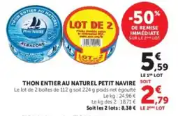 U Express Thon entier au naturel petit navire offre