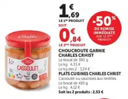 U Express Choucroute garnie charles crhist offre