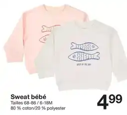 Zeeman Catch - sweat bébé offre