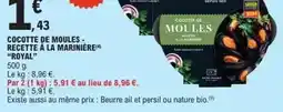 E.Leclerc Royal - cocotto de moules recette à la marinière offre
