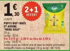 E.Leclerc Hero - pufs bio maïs et avoine offre