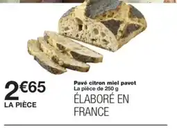 Monop' Pavé citron miel pavot offre