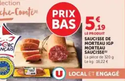 U Express Saucisse de morteau igp morteau saucisse offre