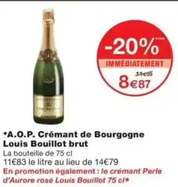 Monop' A.O.P. Crémant de Bourgogne Louis Bouillot brut offre