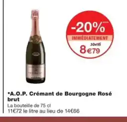 Monop' A.O.P. Crémant de Bourgogne Rosé brut offre