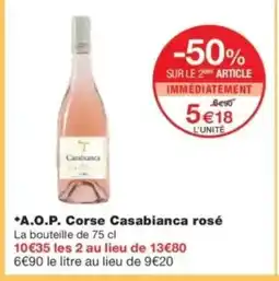Monop' A.O.P. Corse Casabianca rosé offre