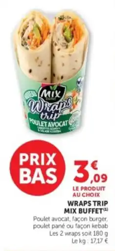 U Express Wraps trip mix buffet offre