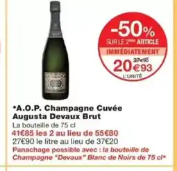 Monop' A.O.P. Champagne Cuvée Augusta Devaux Brut offre