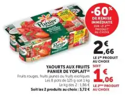U Express Yaourts aux fruits panier de yoplait offre